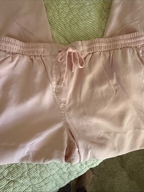 Talbots Light Pink Satin-Look Drawstring Pants